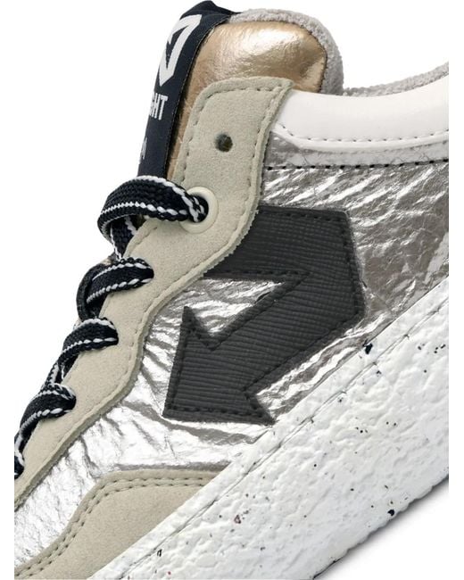 ID EIGHT White Uriduri Arrow-Detail Sneakers