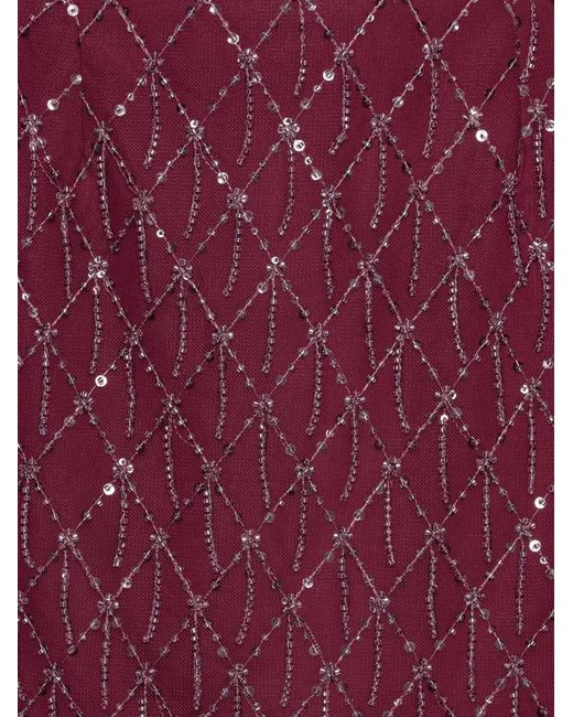 ROTATE BIRGER CHRISTENSEN Purple Sequins Mini Skirt Dark