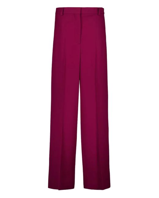 Stella McCartney Purple Wool High-Waisted Tailored Trousers