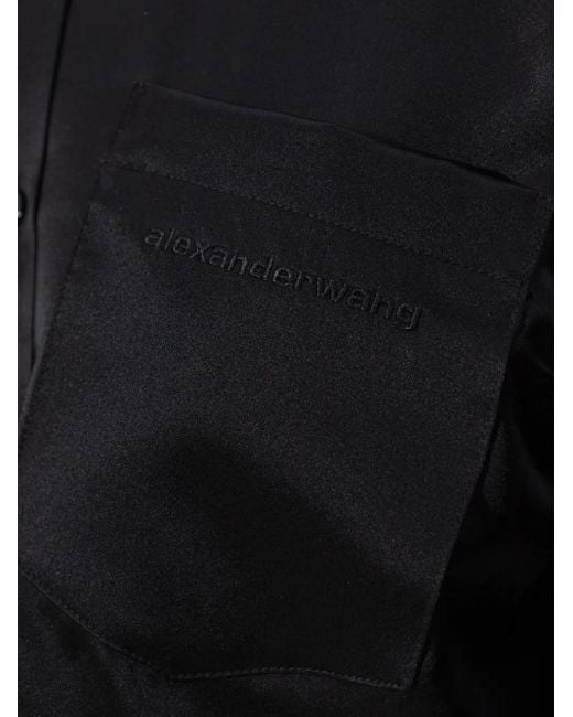 Alexander Wang Black Patch-Pocket Shirt