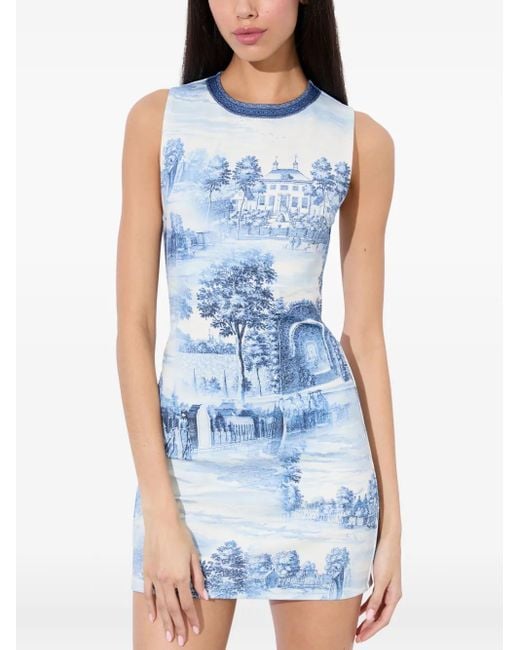 Alice + Olivia Wynell Mini-Jurk in het Blue