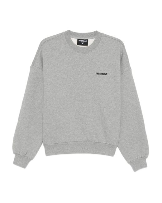 WRSTBHVR Gray Neni Logo-Embroidered Crew-Neck Sweatshirt