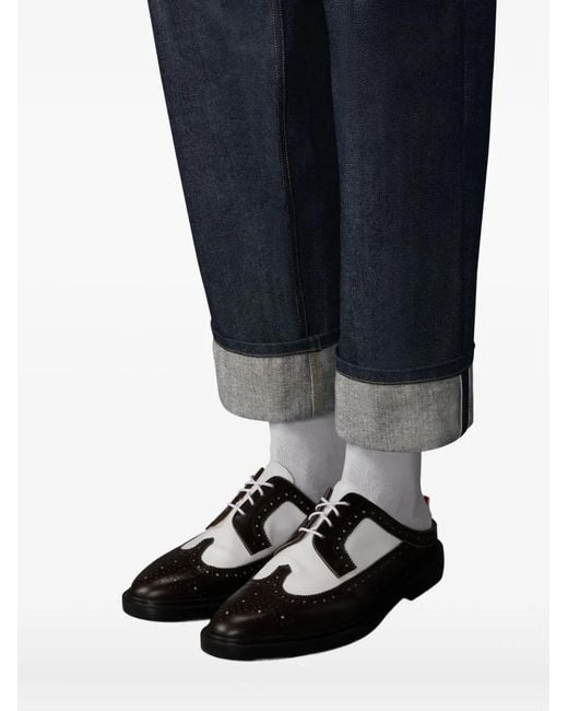 Thom Browne Blue Cotton Denim Trouser for men