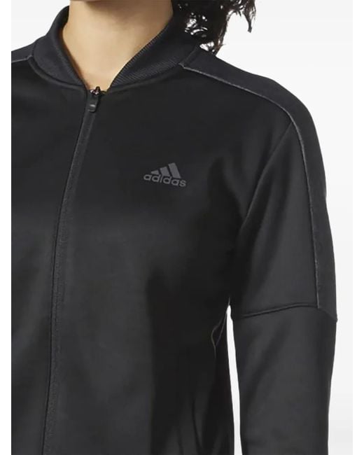 Adidas Black Team Issue Bomber Zip-Up Jacket