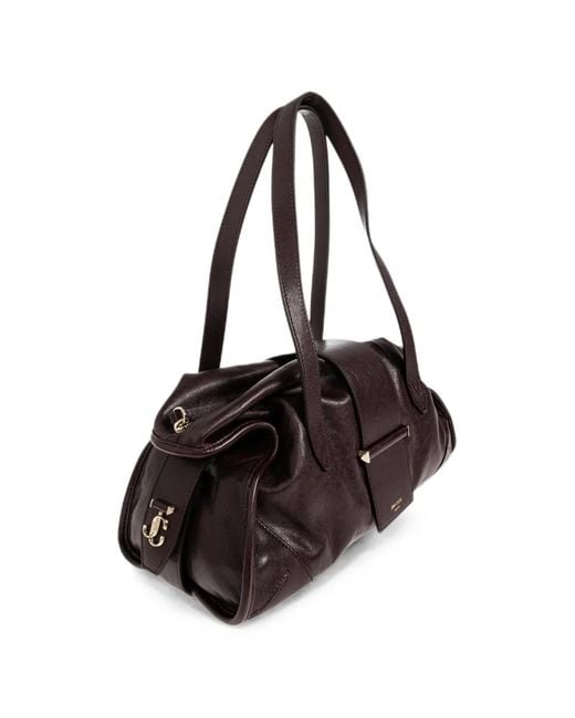 Jimmy Choo Black Medium Bar Leather Duffle Bag