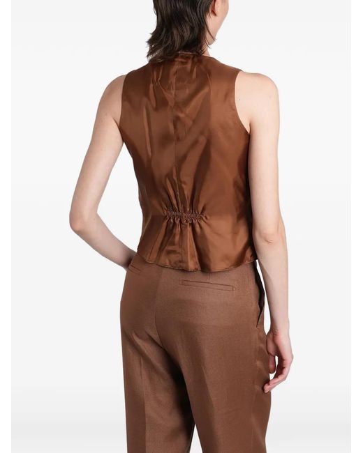 Chaleco Gail Con Botones Tagliatore de color Brown
