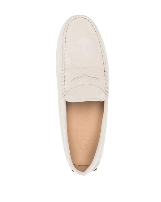 Tod's Natural Calf-Suede Loafers for men