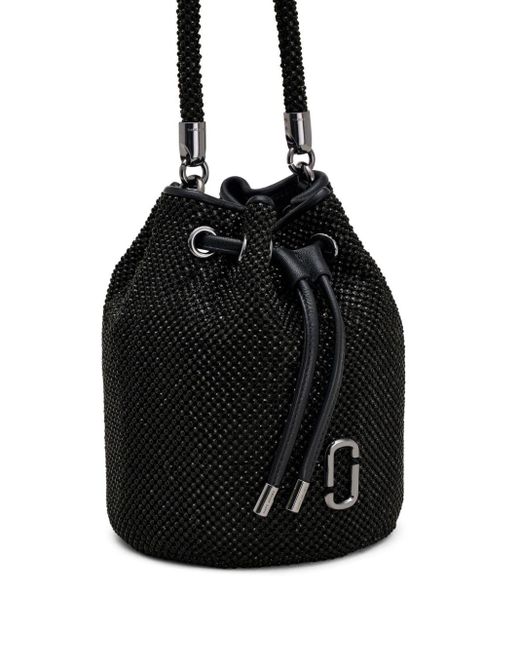Bolso The Rhinestone Mini Bucket Marc Jacobs de color Black