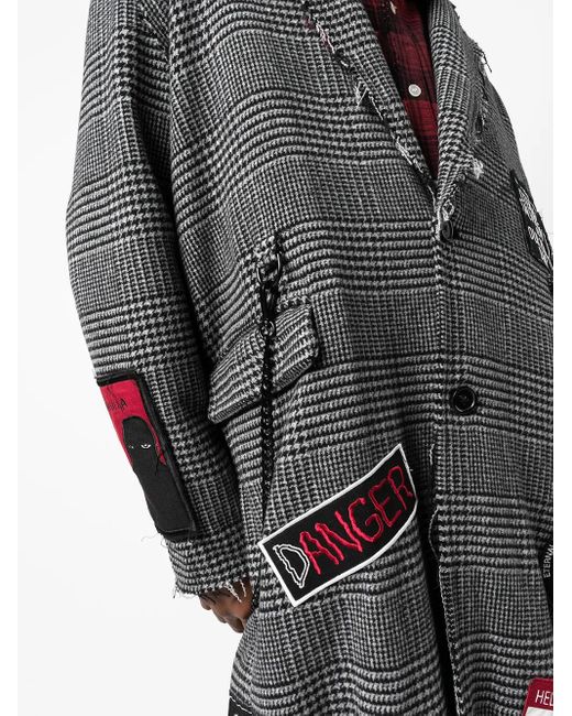 Haculla Gray Eternal Salvation Trench Coat for men