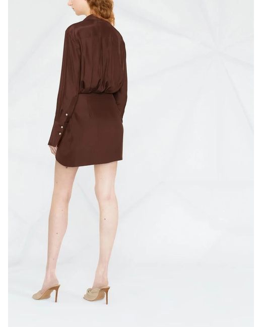 GAUGE81 Brown Naha Short Dress