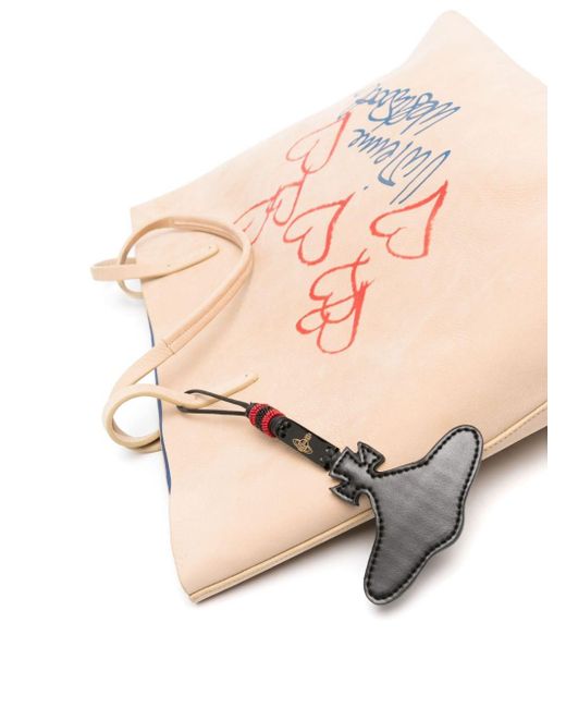 Vivienne Westwood Pink Studio Logo-print Leather Tote Bag