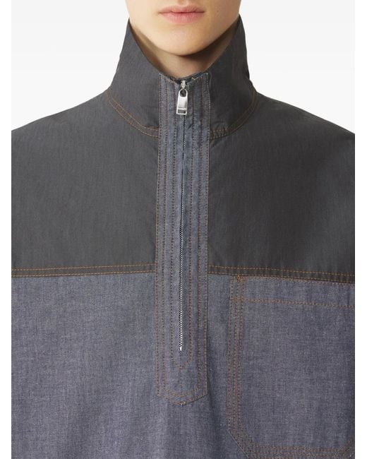 Lanvin Gray Chest-Pocket Shirt for men