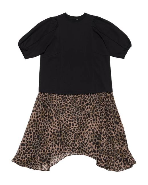 Bimba Y Lola Black Animal Print Dress