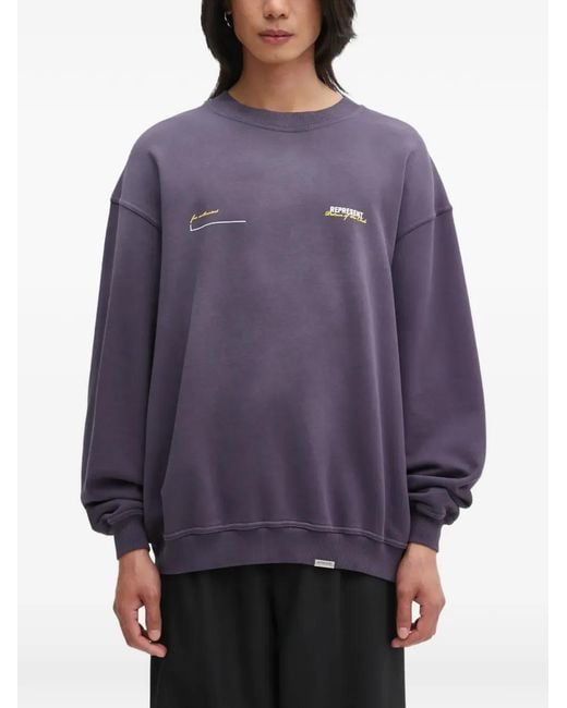 Represent Purple Patron Of The Club Crew-Neck Sweatshirt for men