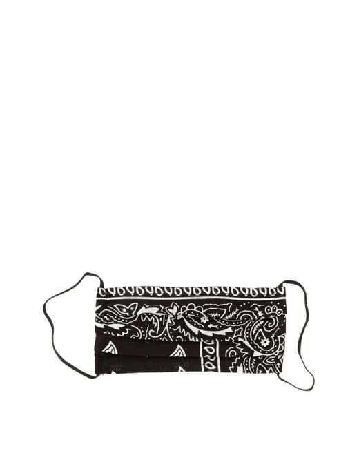 ARIZONA LOVE Black Bandana Paisley-Print Face Mask
