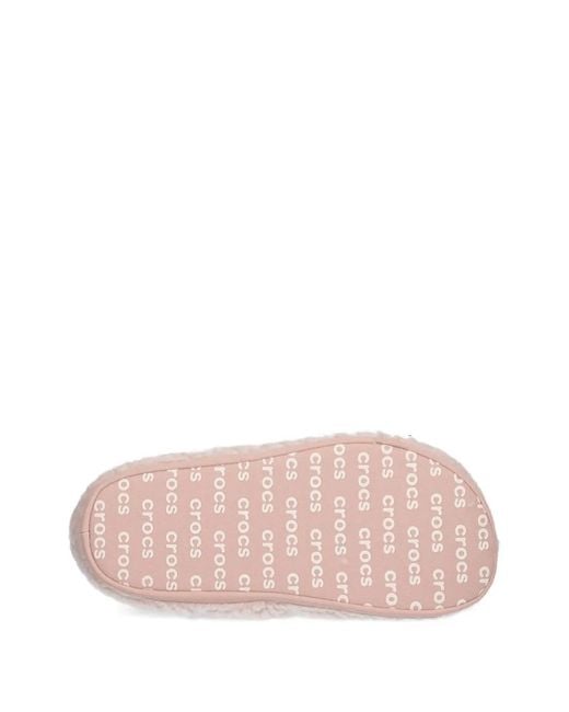 CROCSTM Pink Textured Strap Slippers