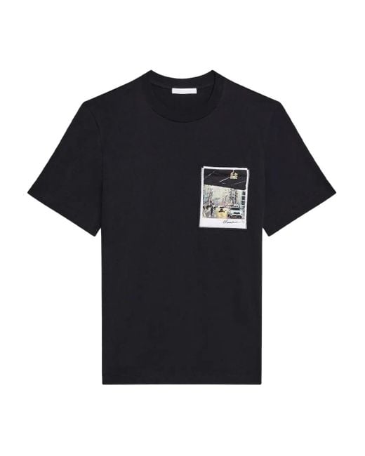 Camiseta con estampado gráfico Helmut Lang de hombre de color Black