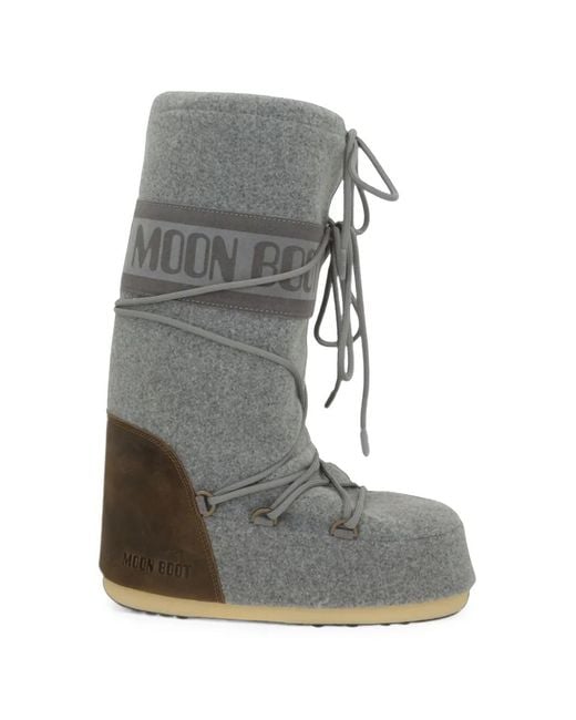 Moon Boot Gray Mb Icon Nubuck Felt