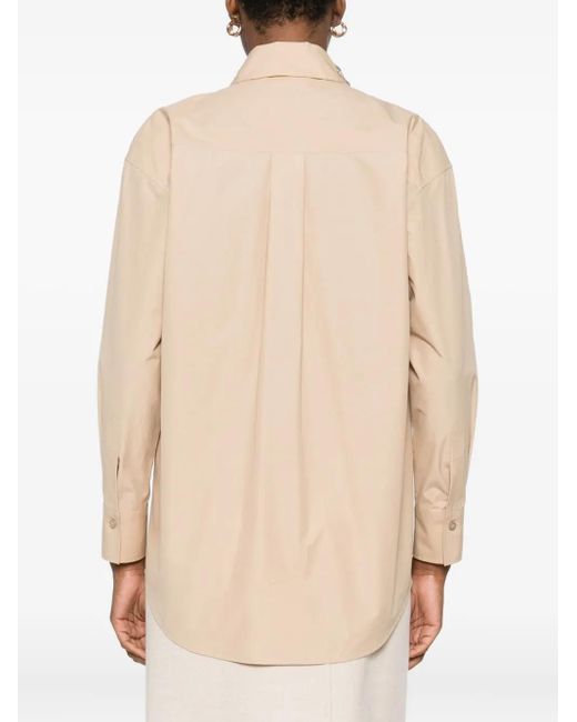Fabiana Filippi Natural Embellished-Collar Shirt