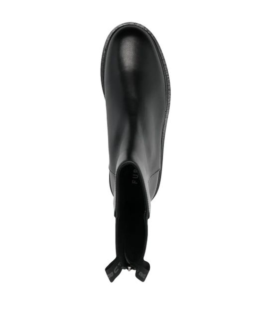 Furla Black Rita Leather Ankle Boots