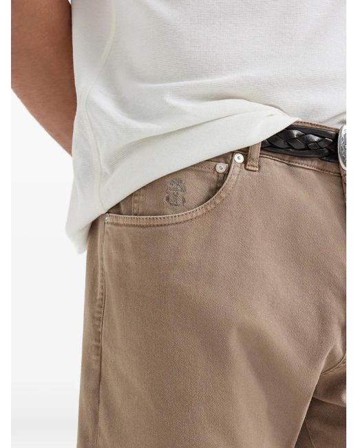 Brunello Cucinelli Natural Five-Pocket Jeans for men