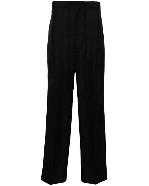 Pantalones anchos de talle alto Maison Margiela de color Black