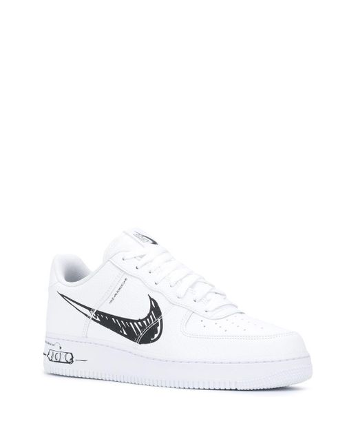 Nike Air Force 1 Lv8 Scribble Sneakers in White for Men | Lyst Australia