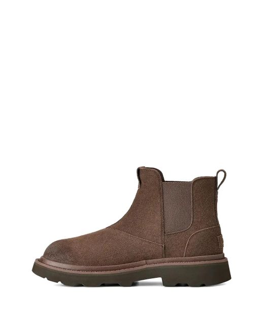 Ugg Brown Lug Logo-Detail Chelsea Boots for men