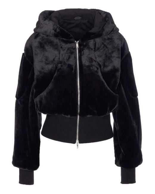 Moose Knuckles Black Hooded Patch-Pocket Jacket