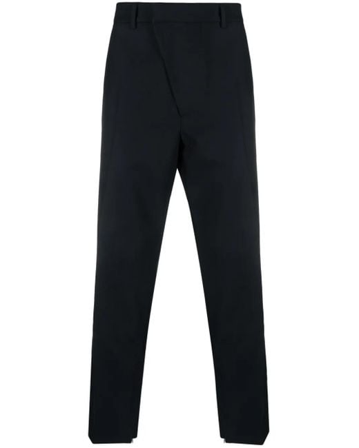 424 Blue Asymmetric Button-Fastening Wide-Leg Trousers for men