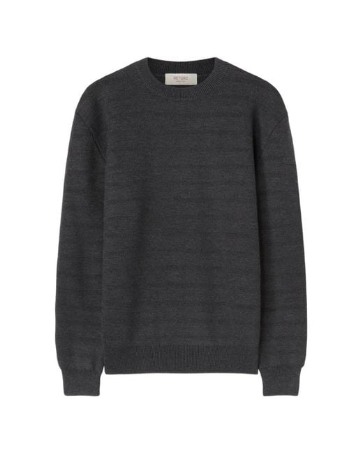 RETORI Black Crew-Neck Sweater for men