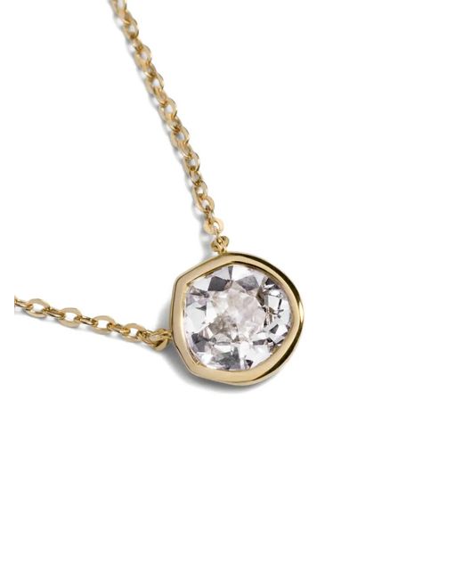 Monica Vinader White Mv Siren Solitaire Diamond Necklace
