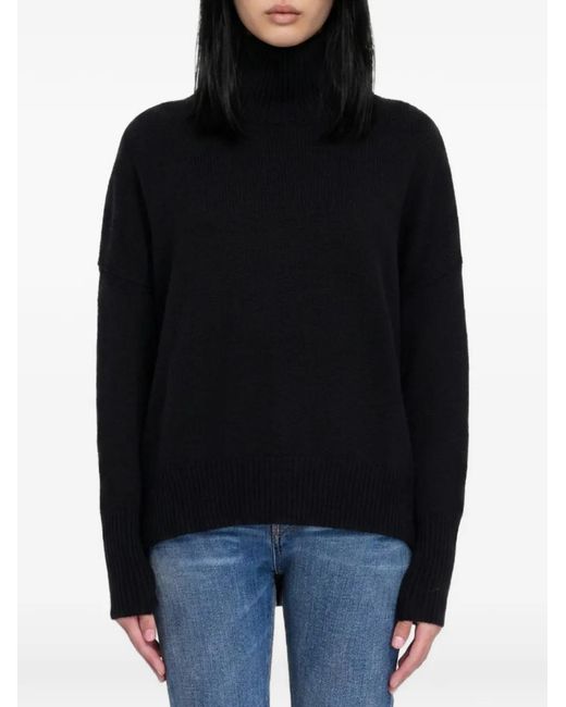 Lisa Yang Black Heidi Asymmetric Sweater