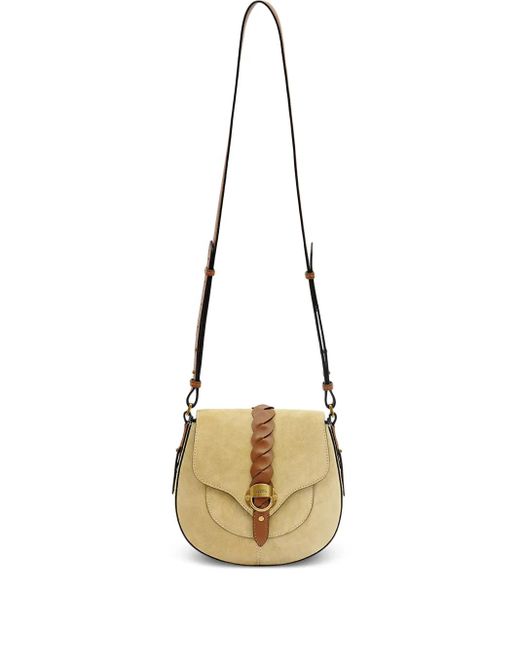 Isabel Marant Metallic Small Altay Braided-Strap Saddle Bag