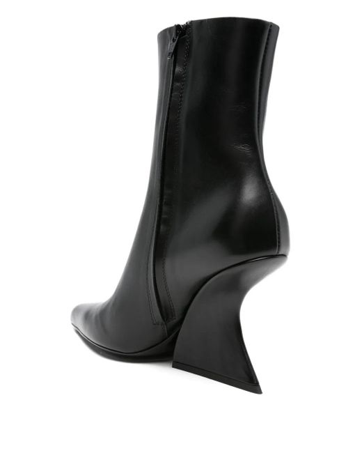 Mugler Black 100Mm Pointed-Toe Sculpted-Heel Boots