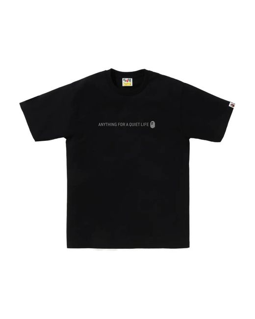 A Bathing Ape Black Graphic-Print T-Shirt for men