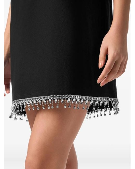 Philipp Plein Black Signature T-Shirt Dress