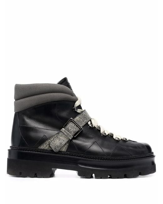 Bally Black Lace-Up Leather Boots for men