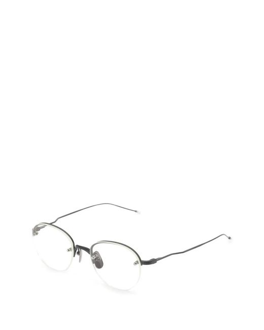 Thom Browne White Round Glasses