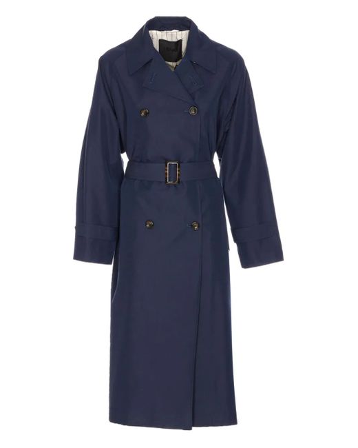 Liu Jo Blue Belted Trench Coat