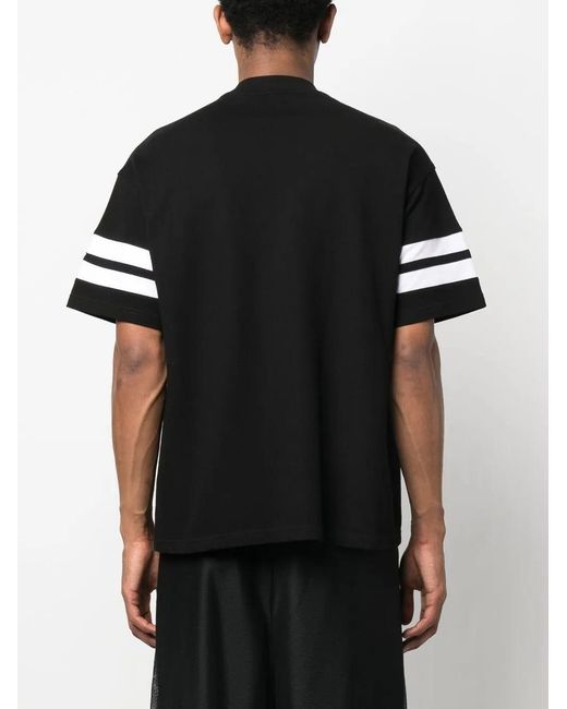 Roberto Cavalli Black Mirror Snake-Patch Piqué T-Shirt for men
