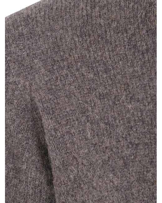 Nuur Gray Round-Neck Sweater for men
