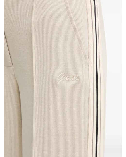 Guess Trainingsbroek Met Streep-Detail in het Natural