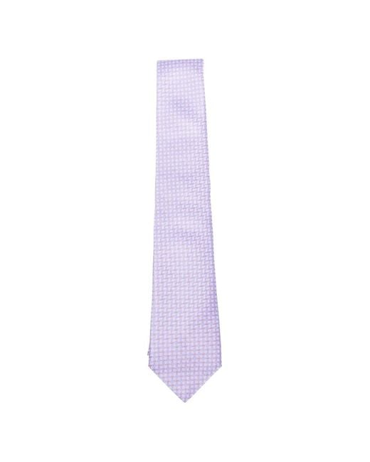 Cravatta A Fantasia di Canali in Purple da Uomo