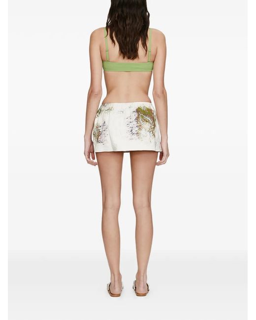 Christopher Esber Green Absence Crushed Micro Skirt