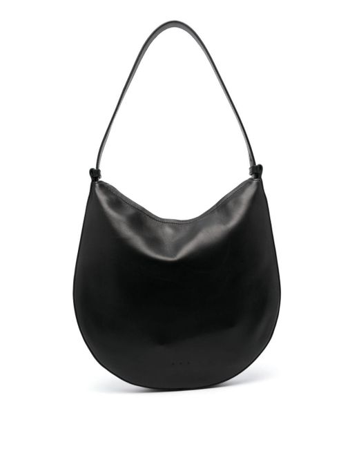 Aesther Ekme Black Soft Hobo Leather Tote Bag