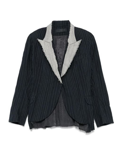 Marc Le Bihan コントラストラペル ジャケット Black