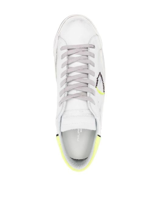 Paris logo-patch sneakers di Philippe Model in White da Uomo