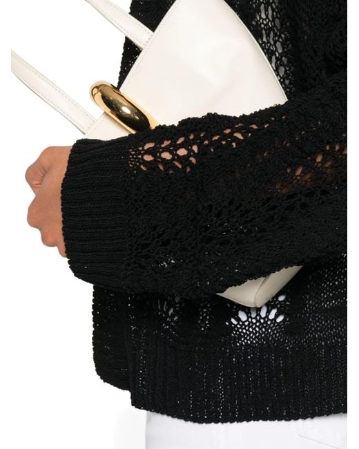Daniele Fiesoli オープンニット カーディガン Black