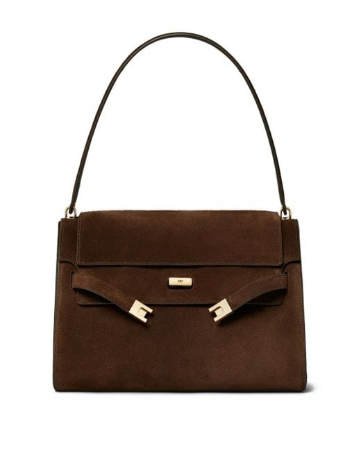 Tory Burch Brown Lee Radziwill Schultertasche